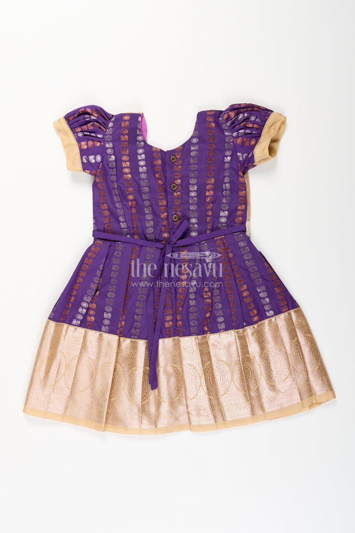 Baby girl kanchipuram silk frock for weddings and festive functions