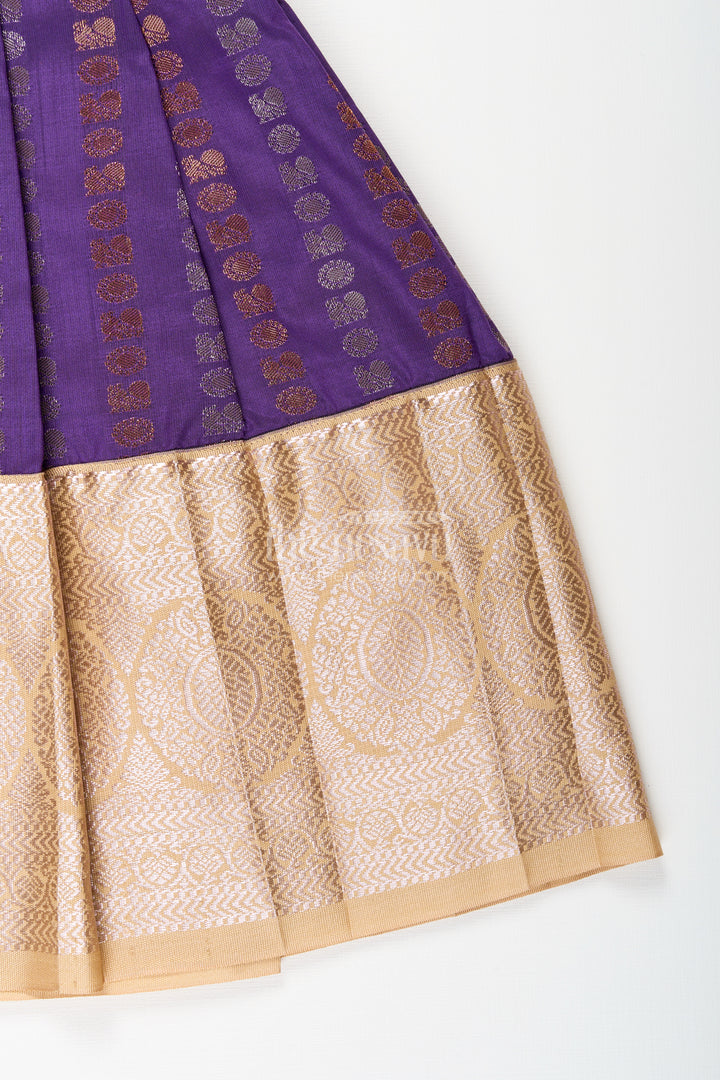 Baby girl kanchipuram silk frock for weddings and festive functions