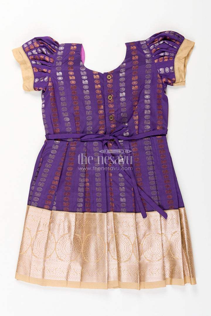Baby girl kanchipuram silk frock for weddings and festive functions