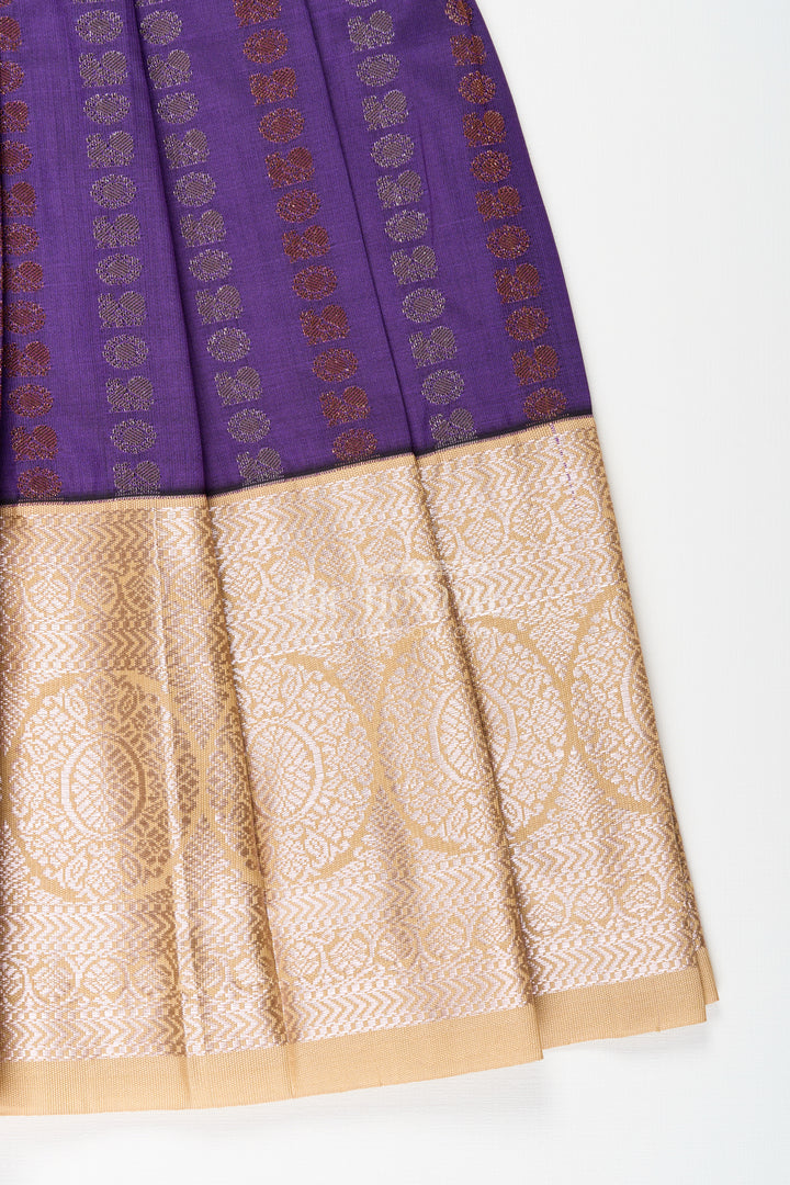 Baby girl kanchipuram silk frock for weddings and festive functions