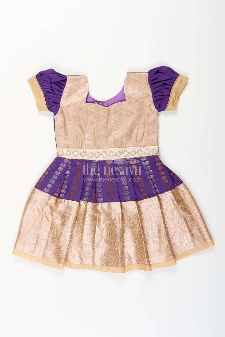 Baby girl kanchipuram silk frock for weddings and festive functions