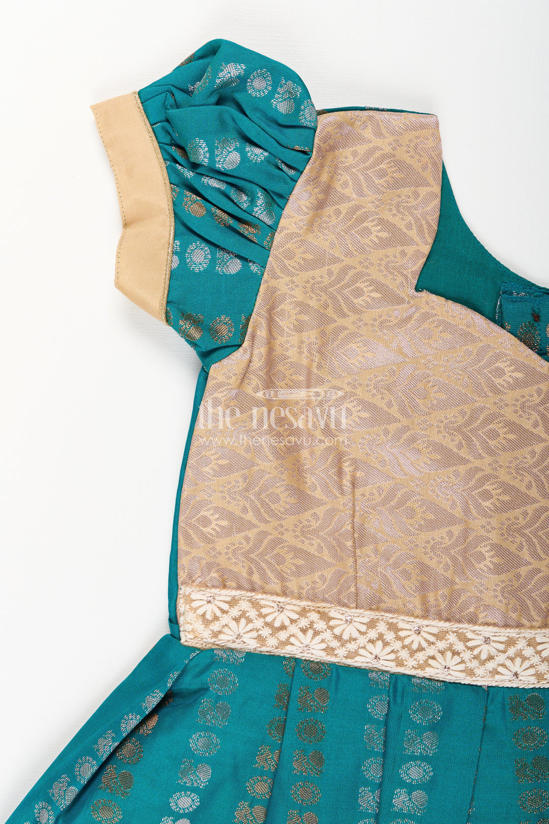 Baby girl kanchipuram silk frock for traditional and festive wear
