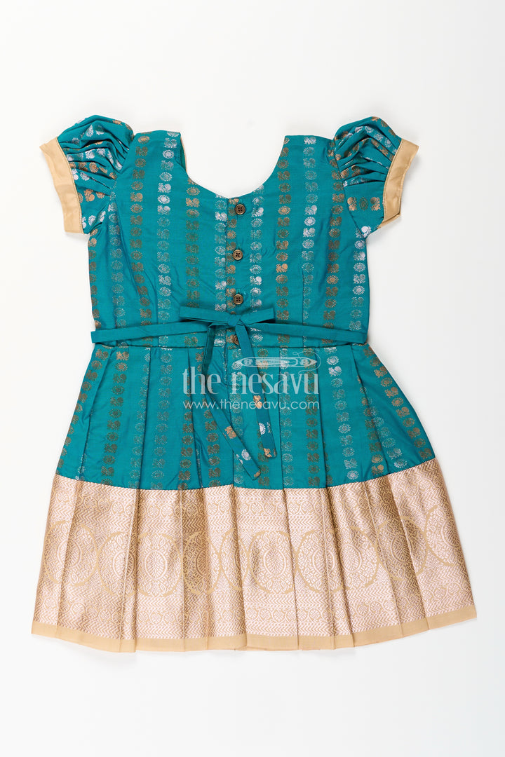 Baby girl kanchipuram silk frock for traditional and festive wear