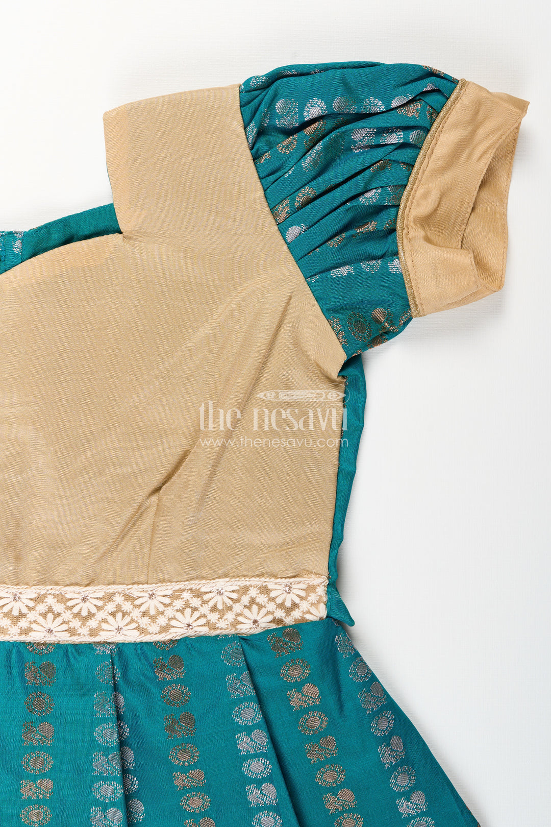Baby girl kanchipuram silk frock for traditional and festive wear