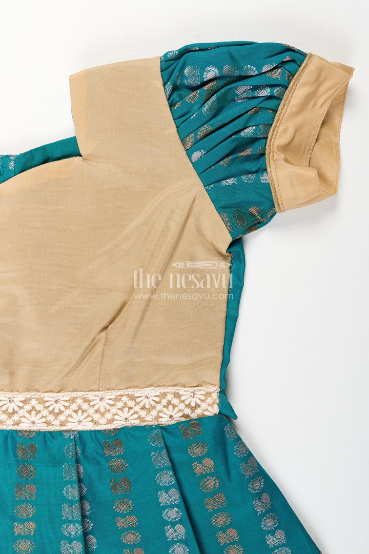 Baby girl kanchipuram silk frock for traditional and festive wear