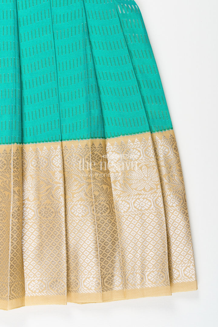 Baby girl kanchipuram silk frock for weddings and festive occasions