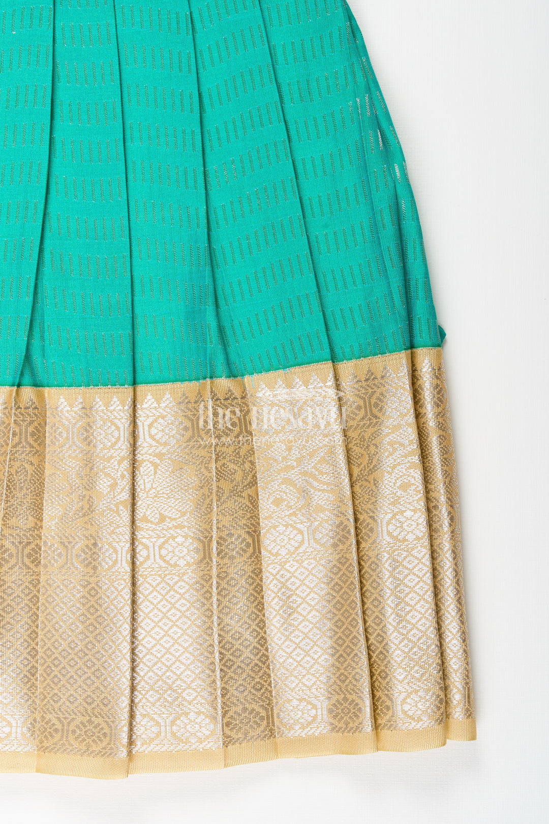 Baby girl kanchipuram silk frock for weddings and festive occasions