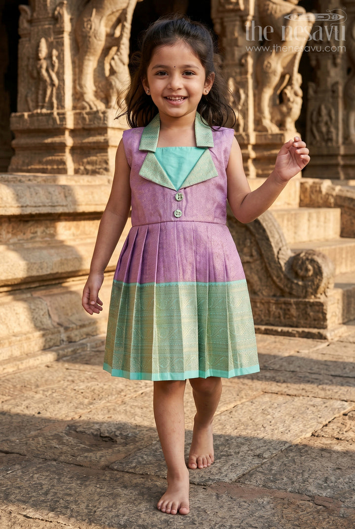 Kanchi Silk Frock for Girls for Traditional Birthdays and Festive Wear