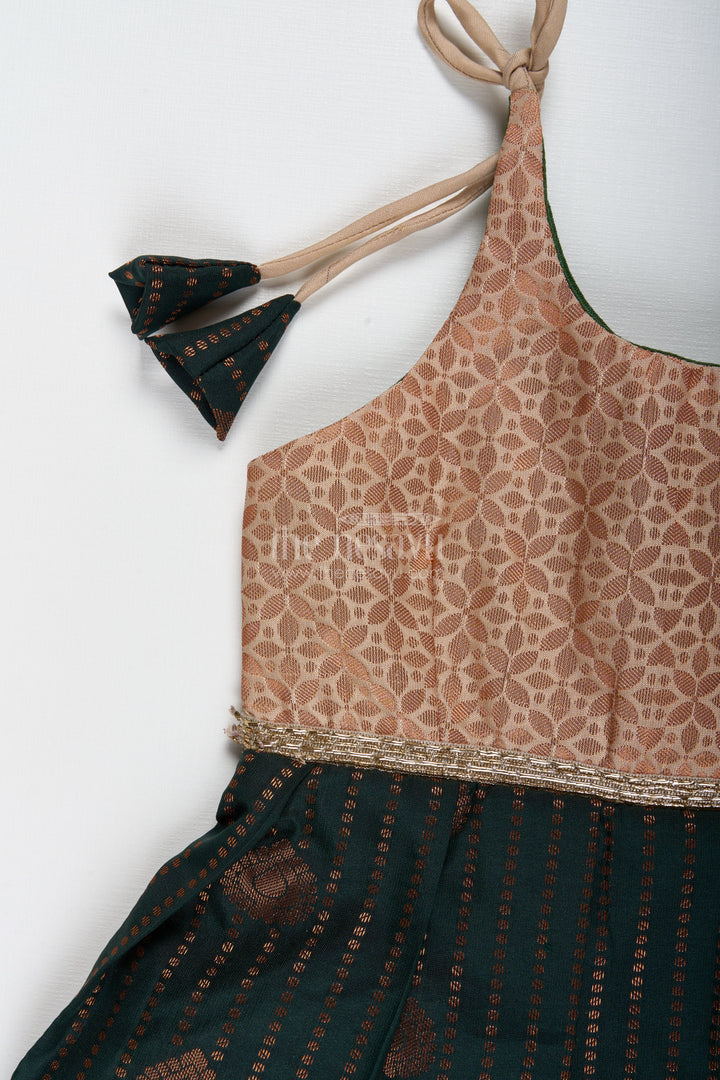 Baby Girl Tie-Up Frock In Silk For Birthdays And Ethnic Functions