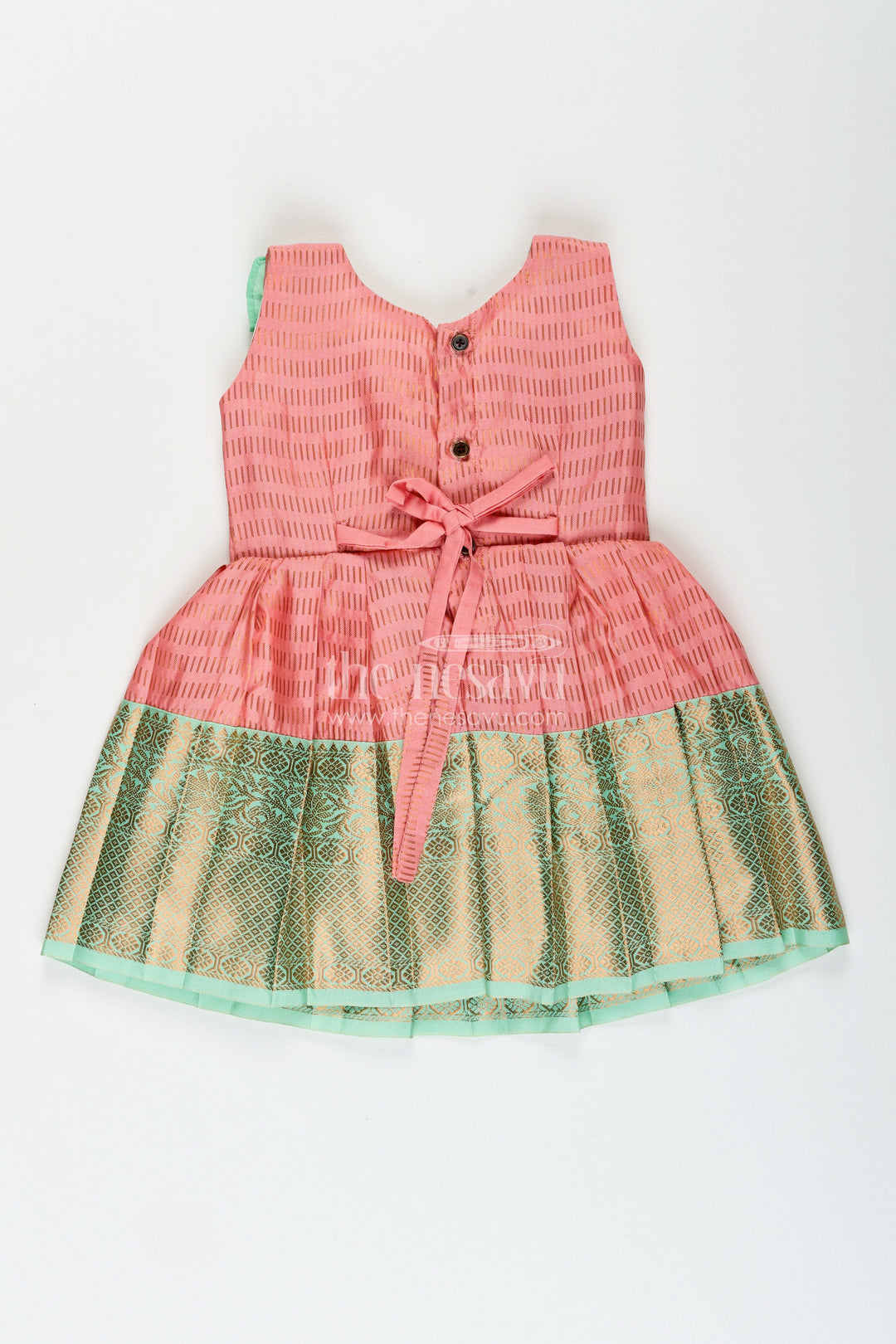 Baby girl silk frock for naming ceremony and festive occasions