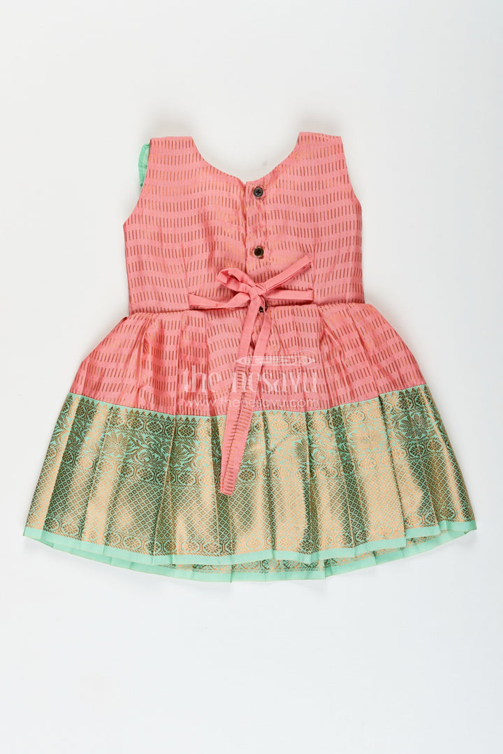 Baby girl silk frock for naming ceremony and festive occasions