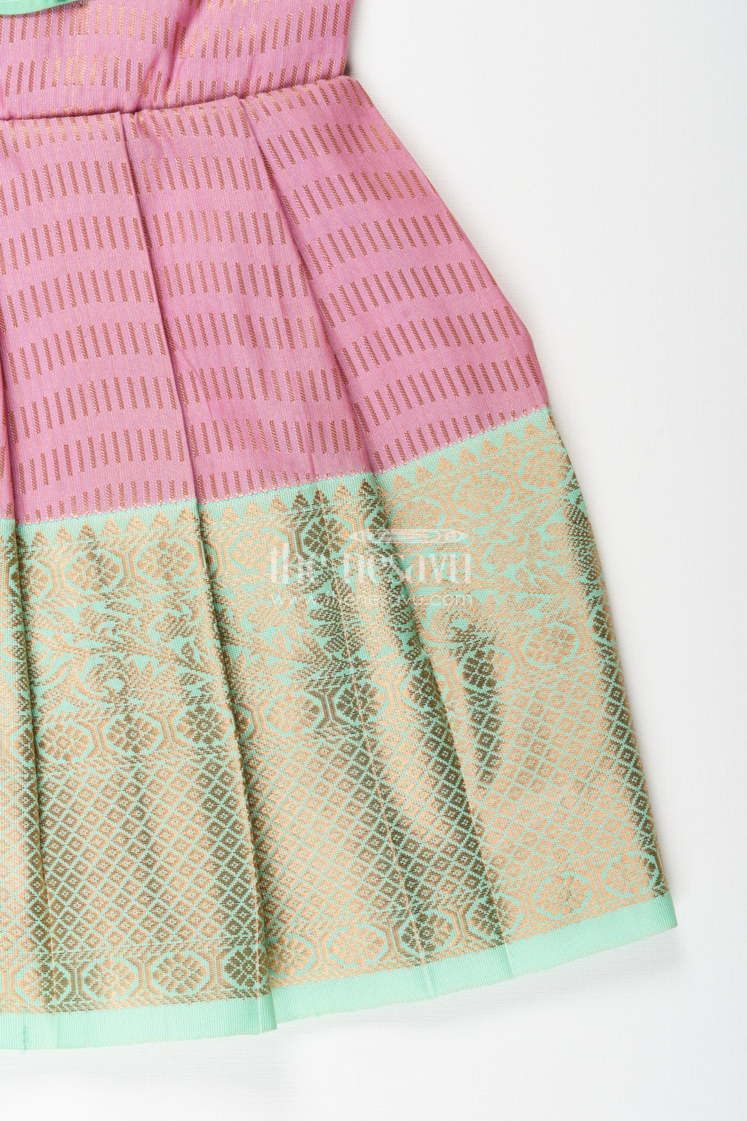 Baby girl kanchipuram silk frock for traditional and festive occasions