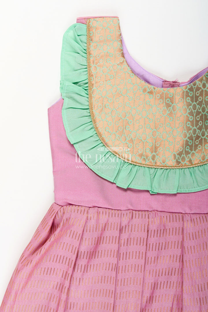 Baby girl kanchipuram silk frock for traditional and festive occasions