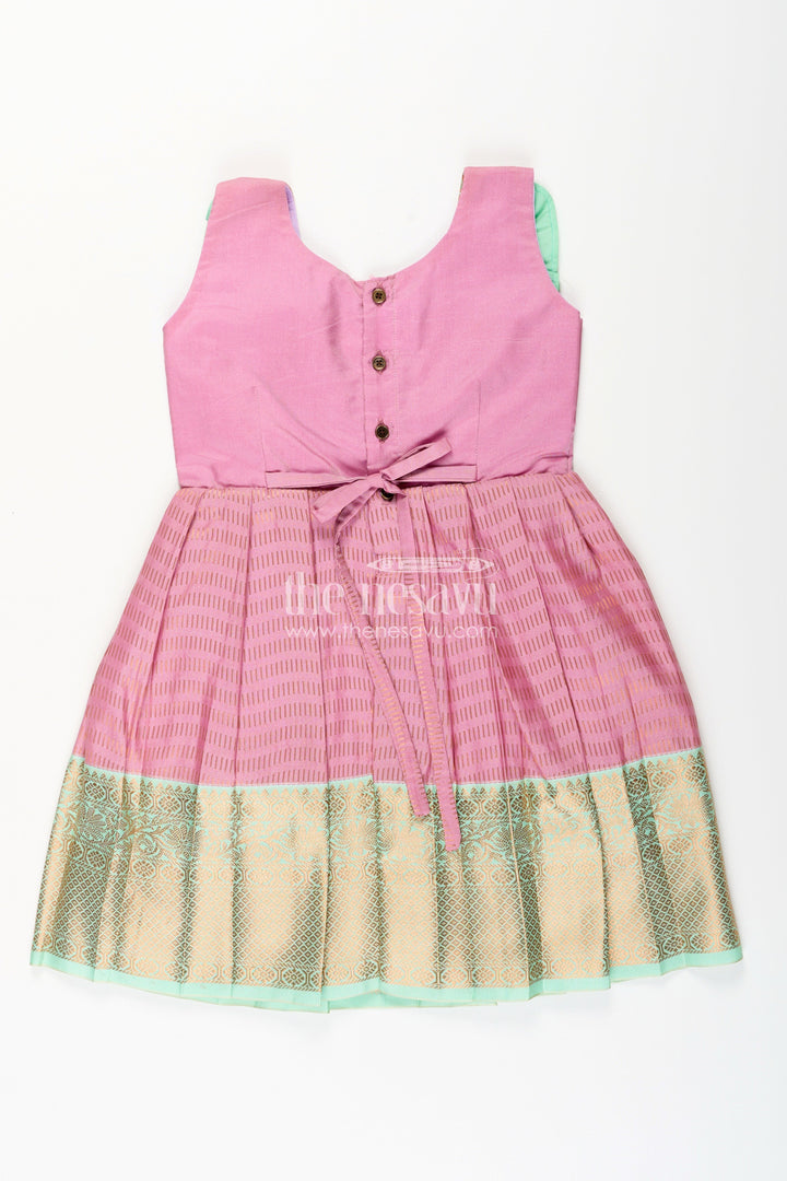 Baby girl kanchipuram silk frock for traditional and festive occasions