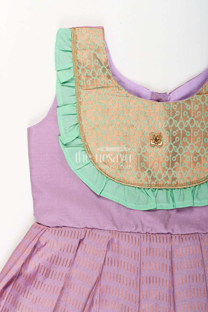 Baby girl kanchipuram silk frock for festive and cultural events