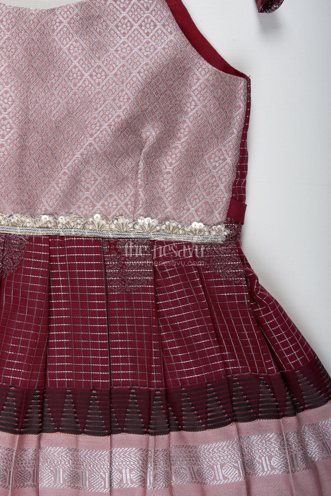 Baby girl semi silk frock for traditional functions and naming ceremony
