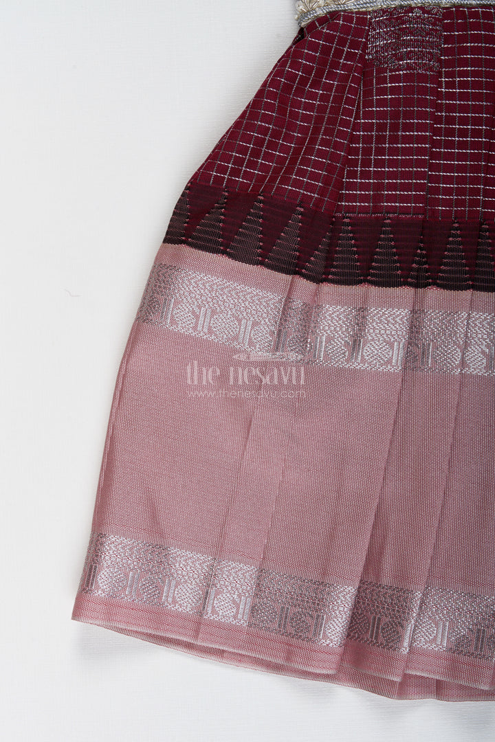 Baby girl semi silk frock for traditional functions and naming ceremony