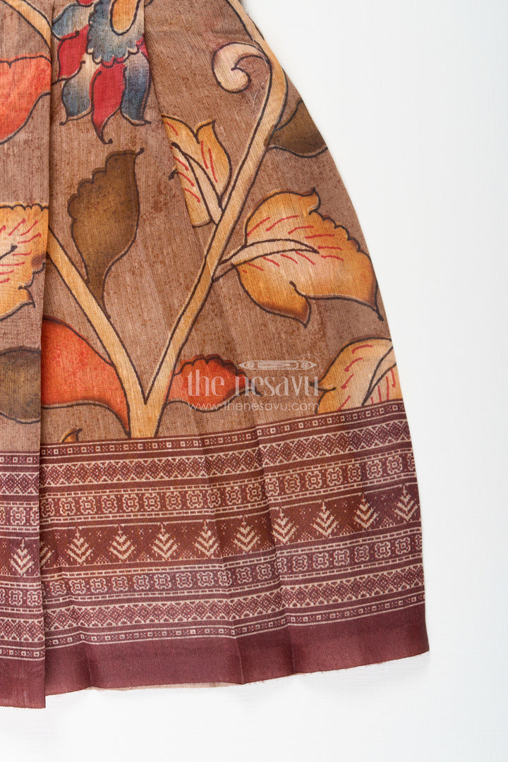 Cotton printed baby girl tie-up frock for summer outings and festive play