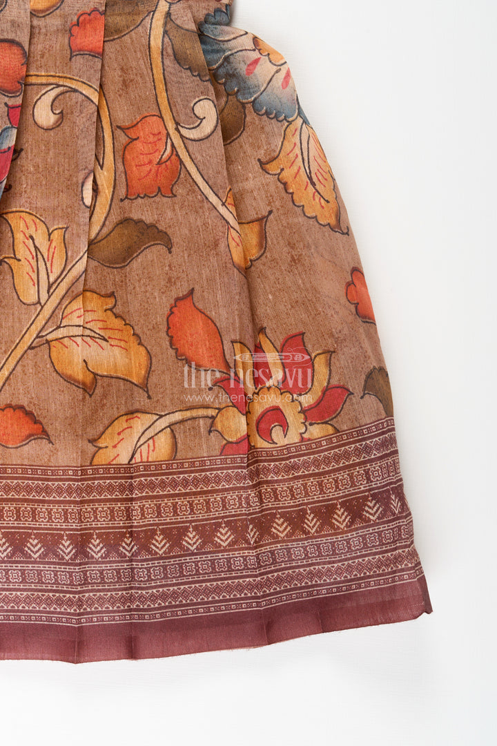 Cotton printed baby girl tie-up frock for summer outings and festive play