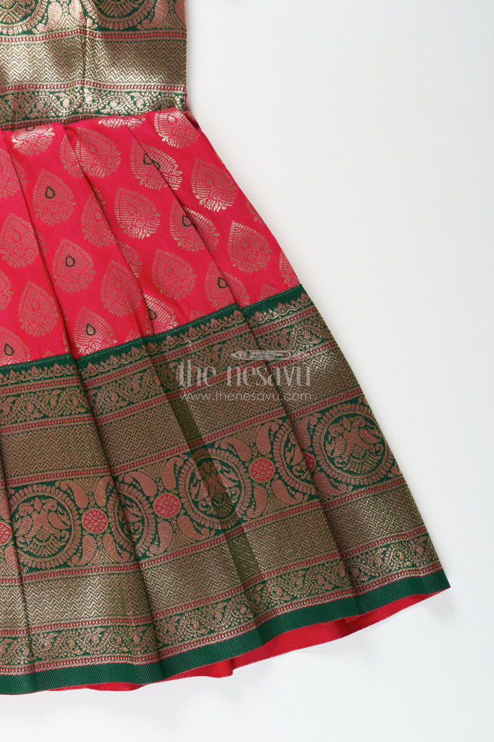 Tie-up frock for baby girls for festive and temple wear