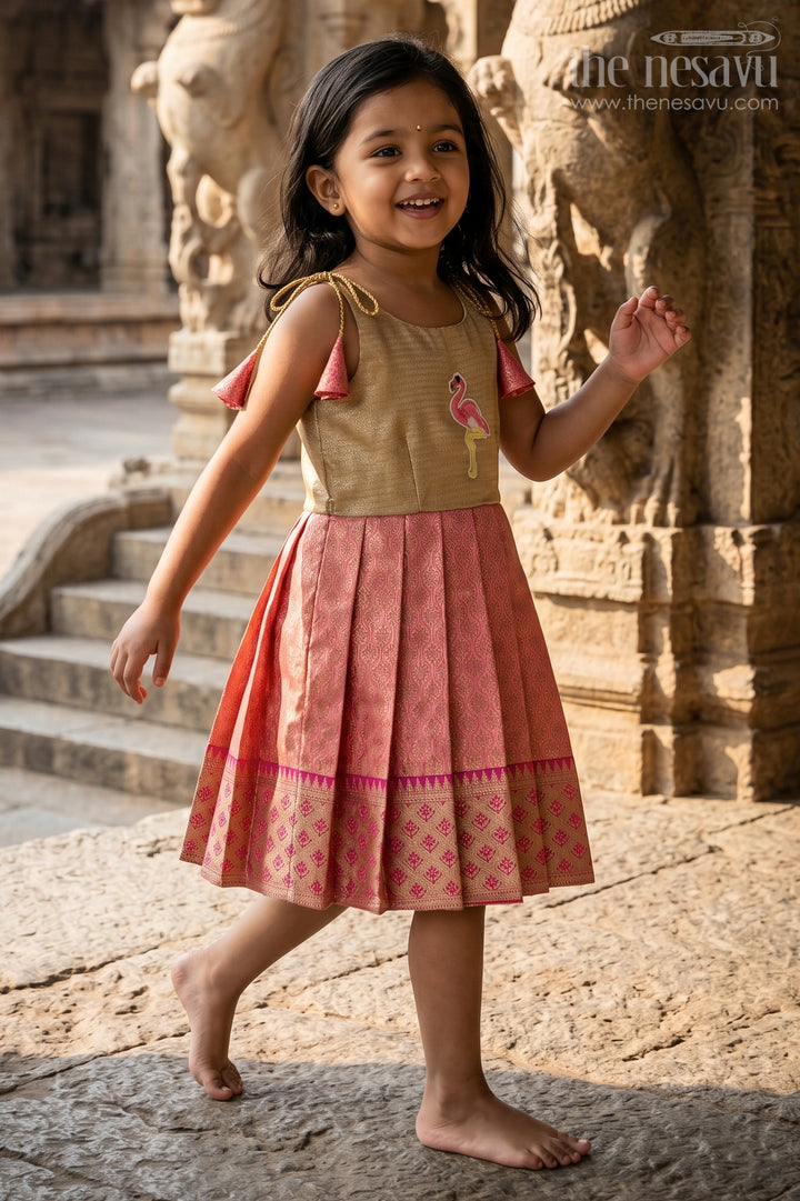 Baby Girl Tie up Frock for Festive Occasions and Party Wear