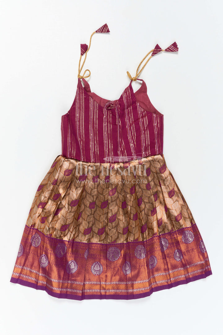 Toddler Girl Festive Tie up Dress for Traditional Celebrations