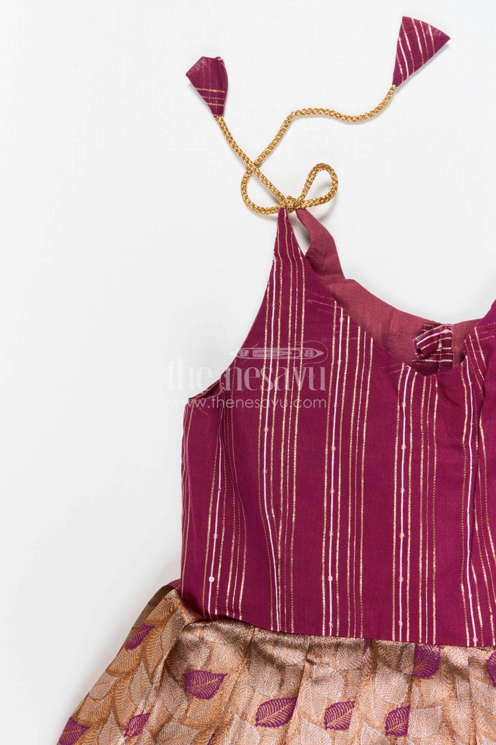 Toddler Girl Festive Tie up Dress for Traditional Celebrations