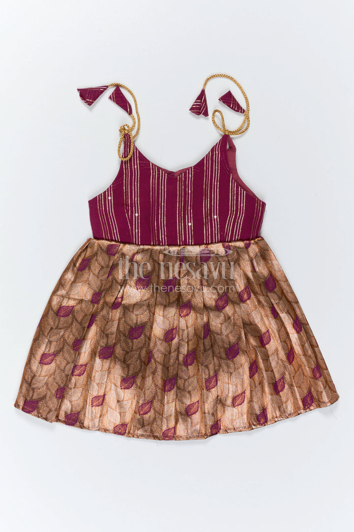 Baby Girl Festive Tie up Frock for Wedding Celebrations