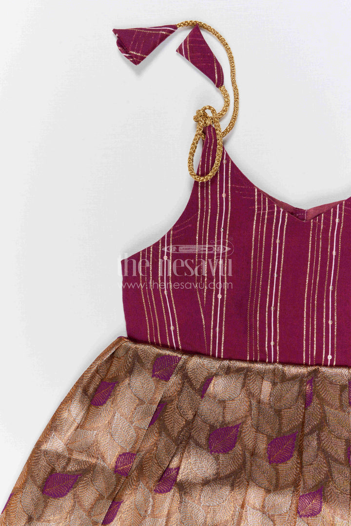 Baby Girl Festive Tie up Frock for Wedding Celebrations