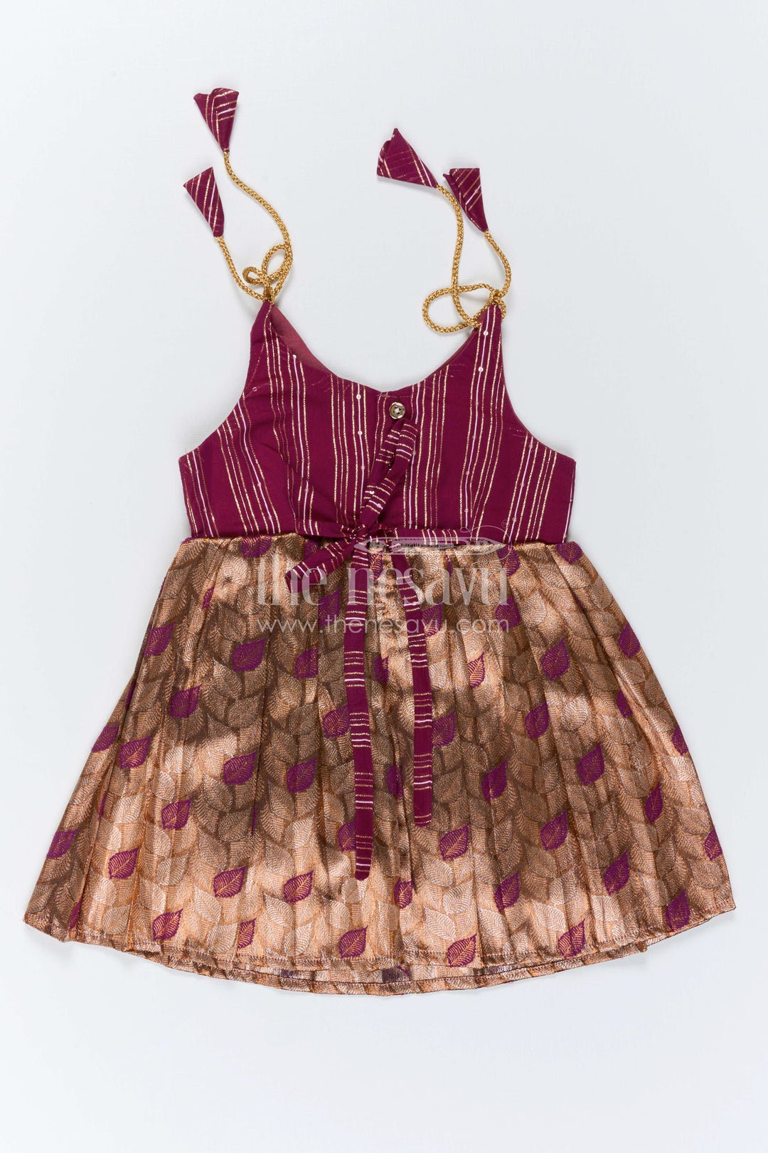 Baby Girl Festive Tie up Frock for Wedding Celebrations