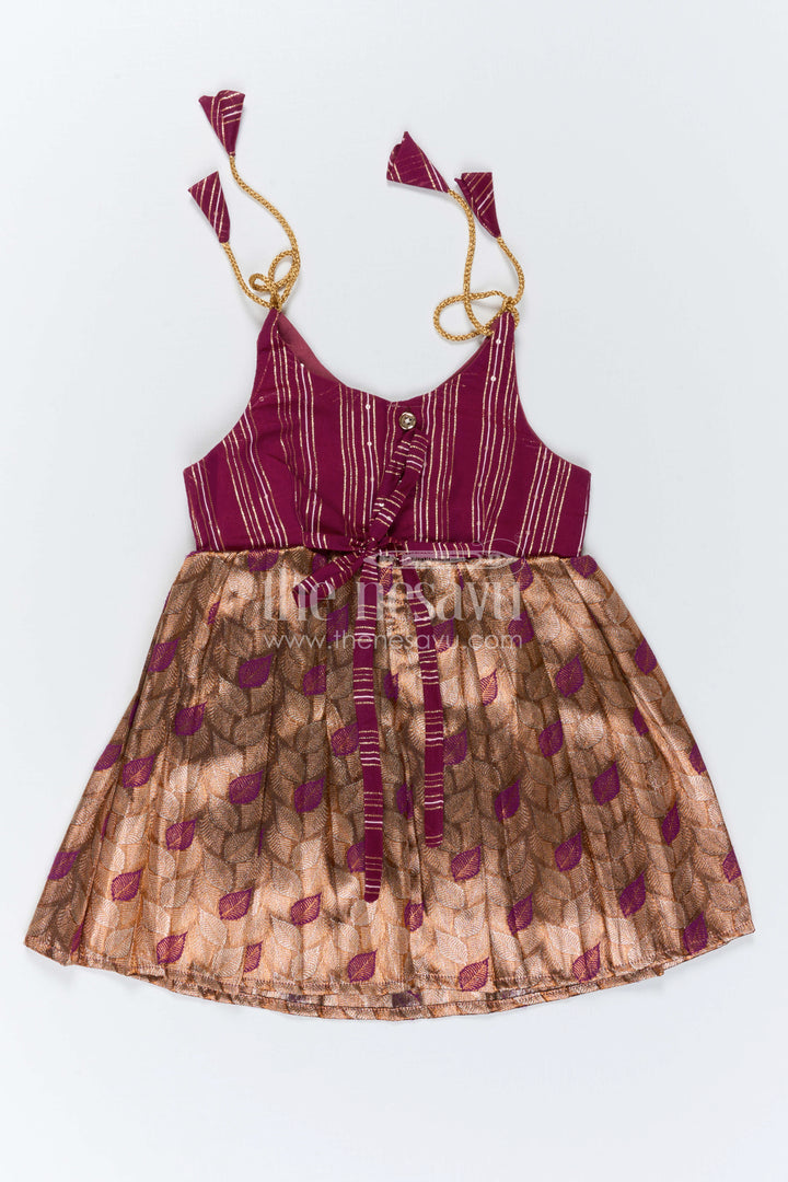 Baby Girl Festive Tie up Frock for Wedding Celebrations