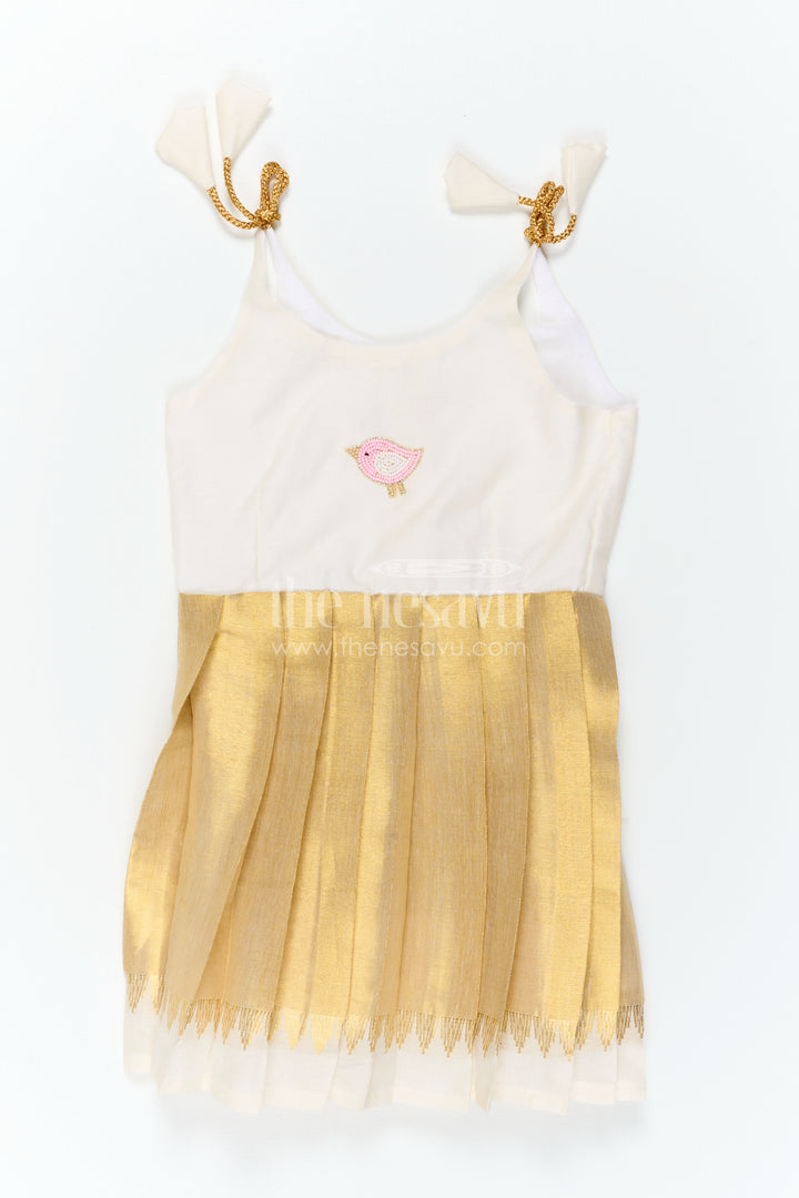 Girls Tissue Silk Frock for Festive Birthday Parties