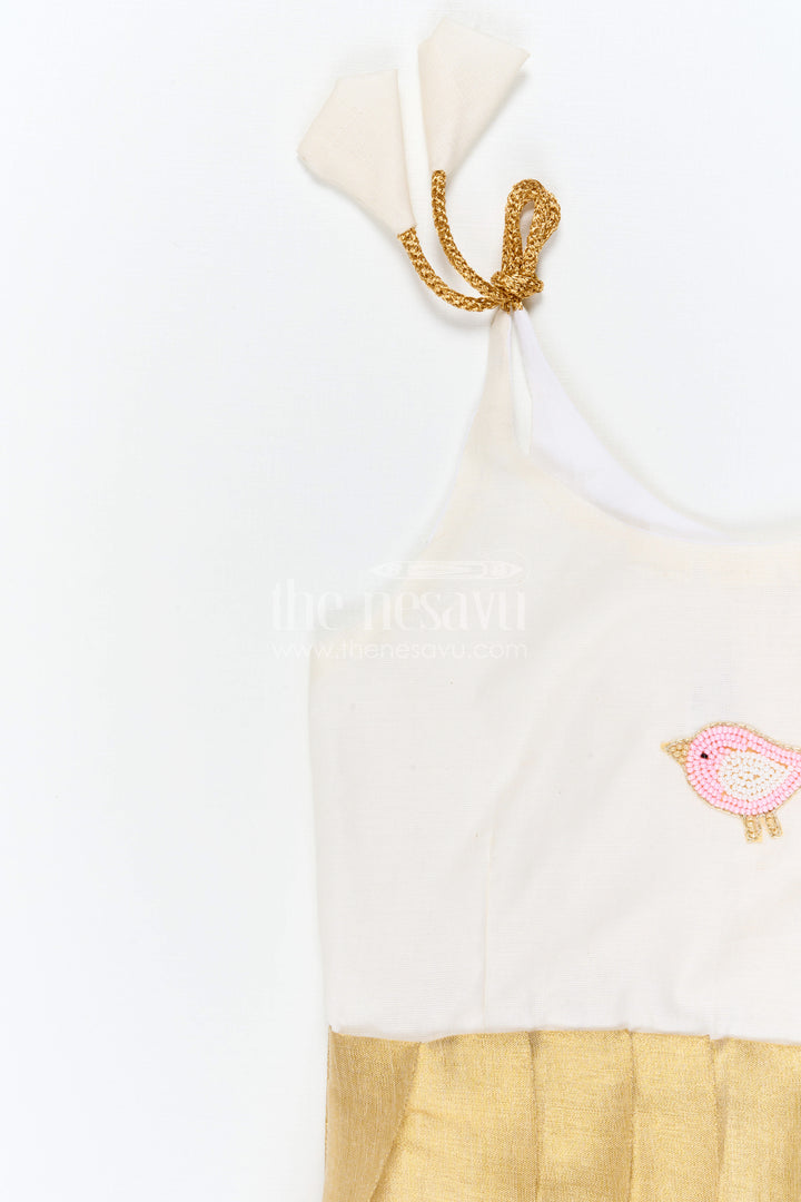 Girls Tissue Silk Frock for Festive Birthday Parties
