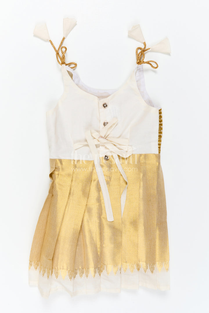 Girls Tissue Silk Frock for Festive Birthday Parties