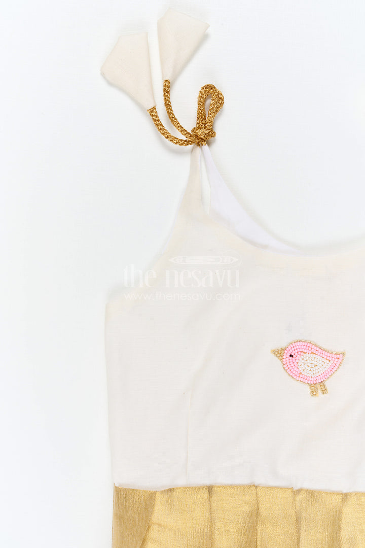 Girls Tissue Silk Frock for Festive Birthday Parties
