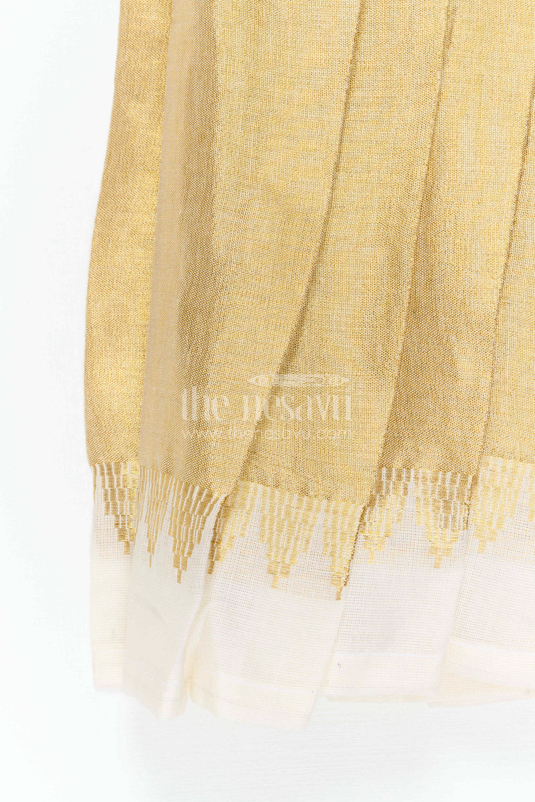 Girls Gold Tie up Frock for Festive Celebrations