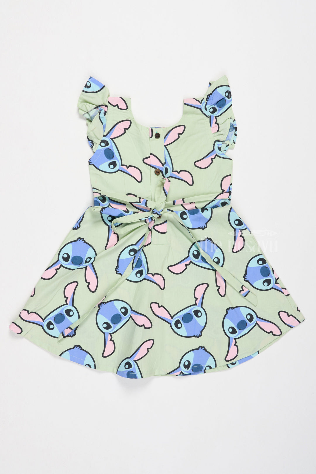 The Nesavu Girls Cotton Frock Adorable Girls Pure Cotton Frock with Playful Cartoon Print and Cap Sleeves Nesavu Girls Pure Cotton Frock Cartoon Print Cap Sleeves Relaxed Fit | The Nesavu