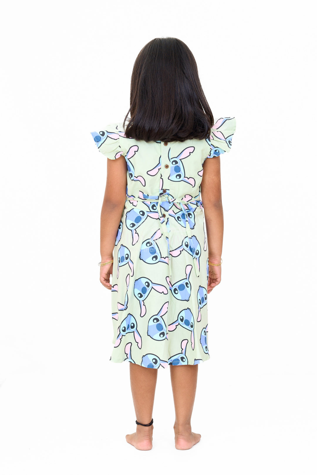 The Nesavu Girls Cotton Frock Adorable Girls Pure Cotton Frock with Playful Cartoon Print and Cap Sleeves Nesavu Nesavu Girls Pure Cotton Frock Cartoon Print Cap Sleeves Relaxed Fit