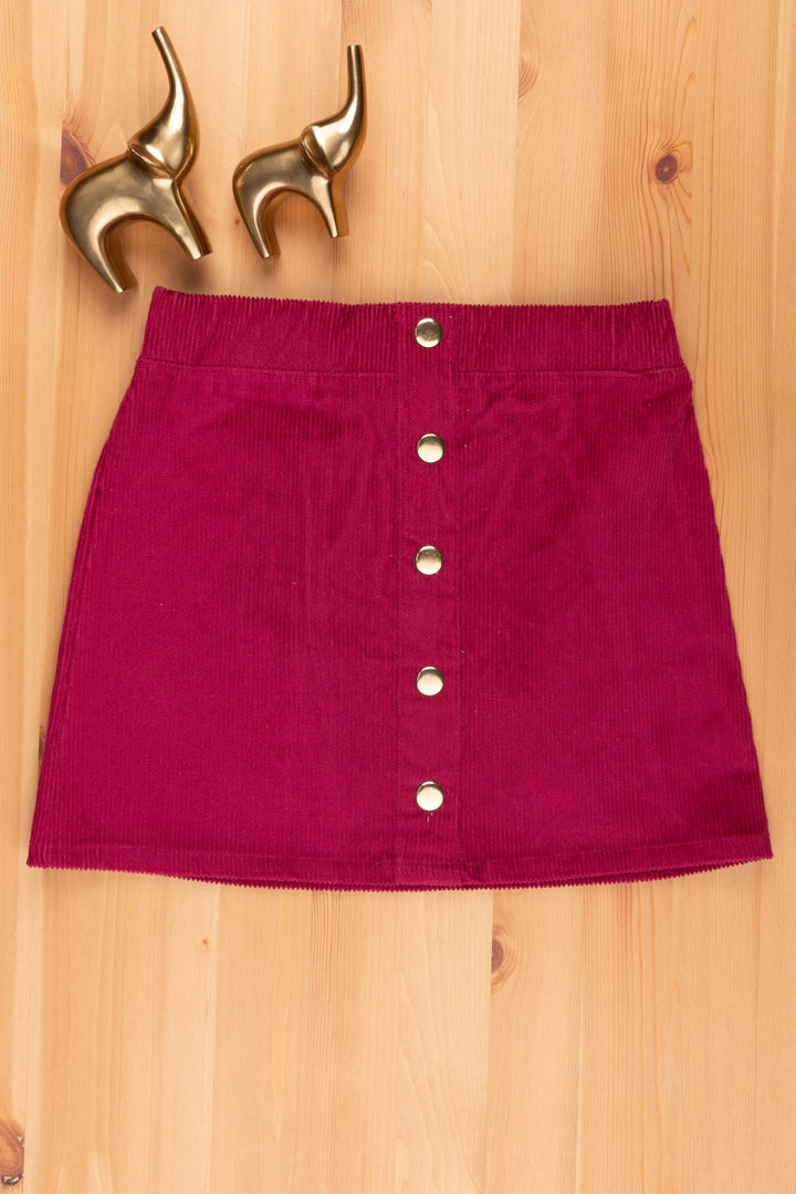 The Nesavu Girls Skirt Adorable Girls Skirts Cute and Comfortable psr silks Nesavu 22 (4Y) / Maroon LSK001B