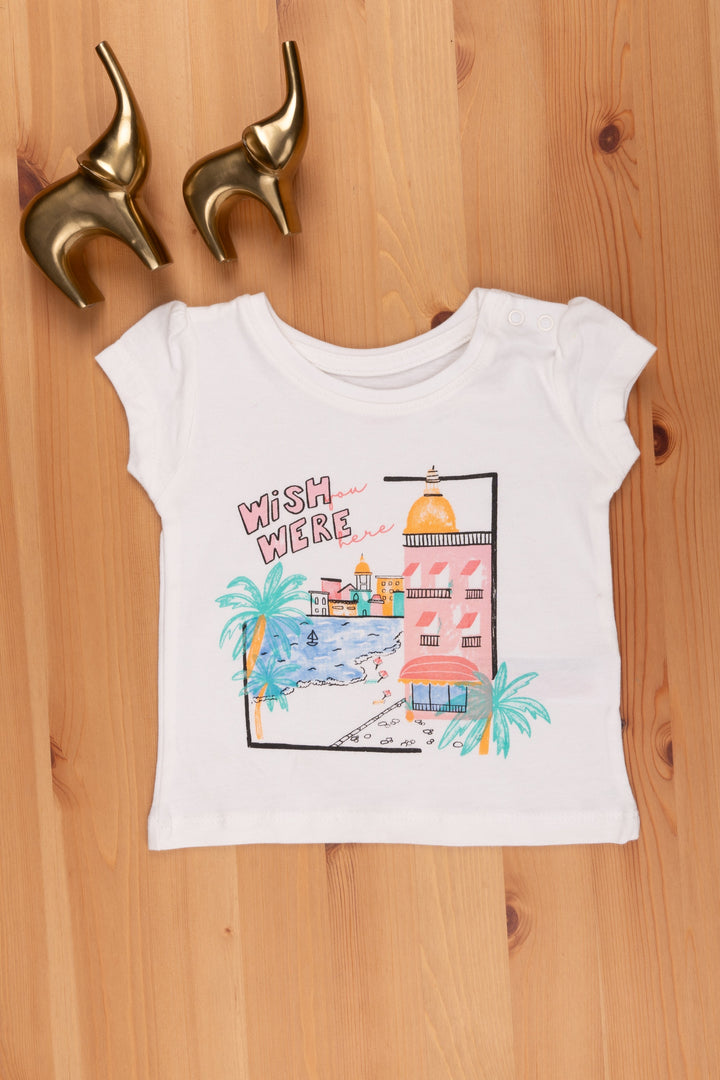 The Nesavu Baby T Shirt Adorable Kids Unisex T-Shirt Cute and Trendy Looks psr silks Nesavu 10 (NB) / White LTP008