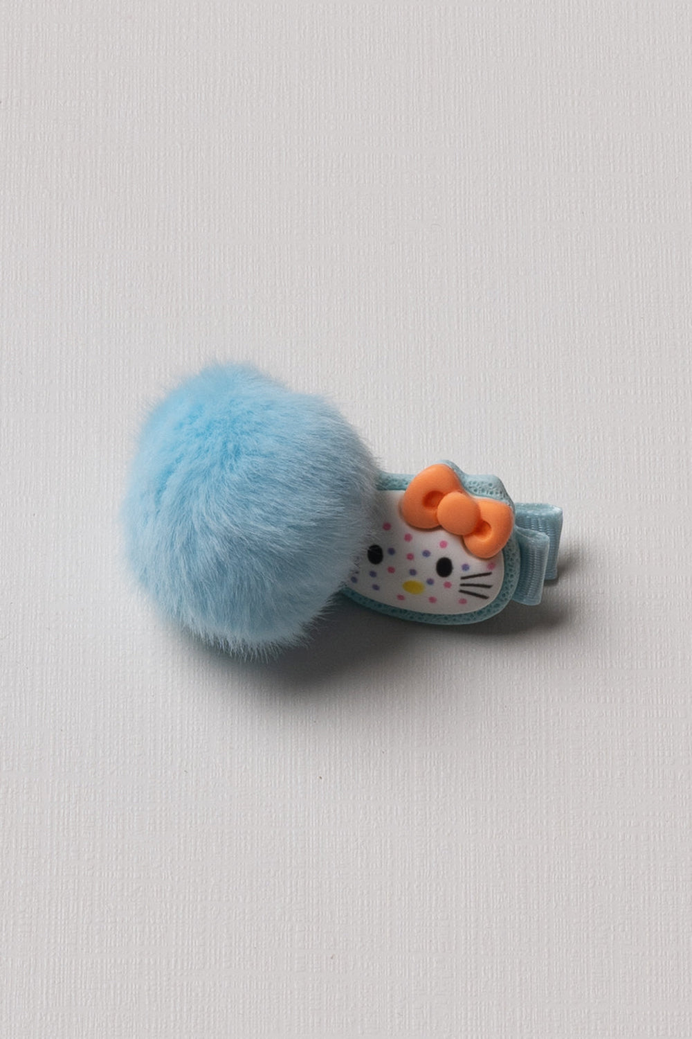 The Nesavu Hair Clip Adorable Kitty Pom-Pom Hair Clip for Kids Nesavu Blue JHCL74C Cute Kitty Pom-Pom Hair Clip for Kids | Gentle & Fun Hair Accessory | The Nesavu