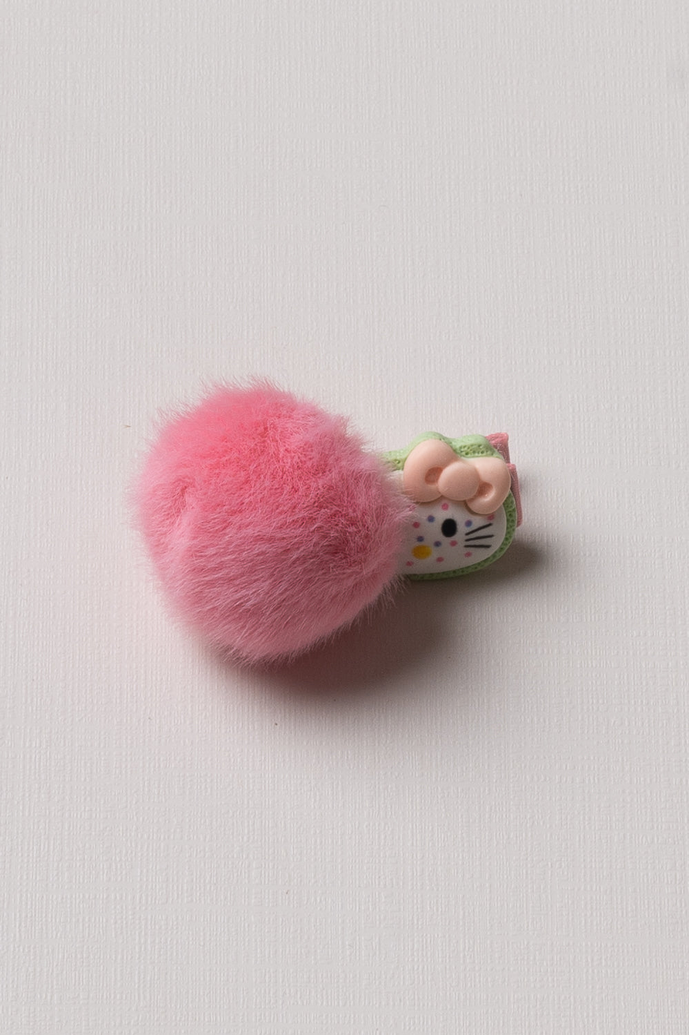 The Nesavu Hair Clip Adorable Kitty Pom-Pom Hair Clip for Kids Nesavu Pink JHCL74B Cute Kitty Pom-Pom Hair Clip for Kids | Gentle & Fun Hair Accessory | The Nesavu
