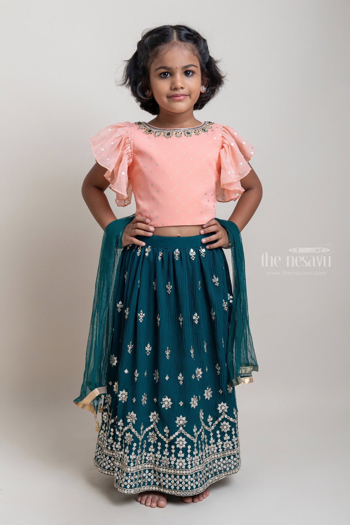 New Trend Designer Green Color Latest Lehenga Design 2021 For Girls