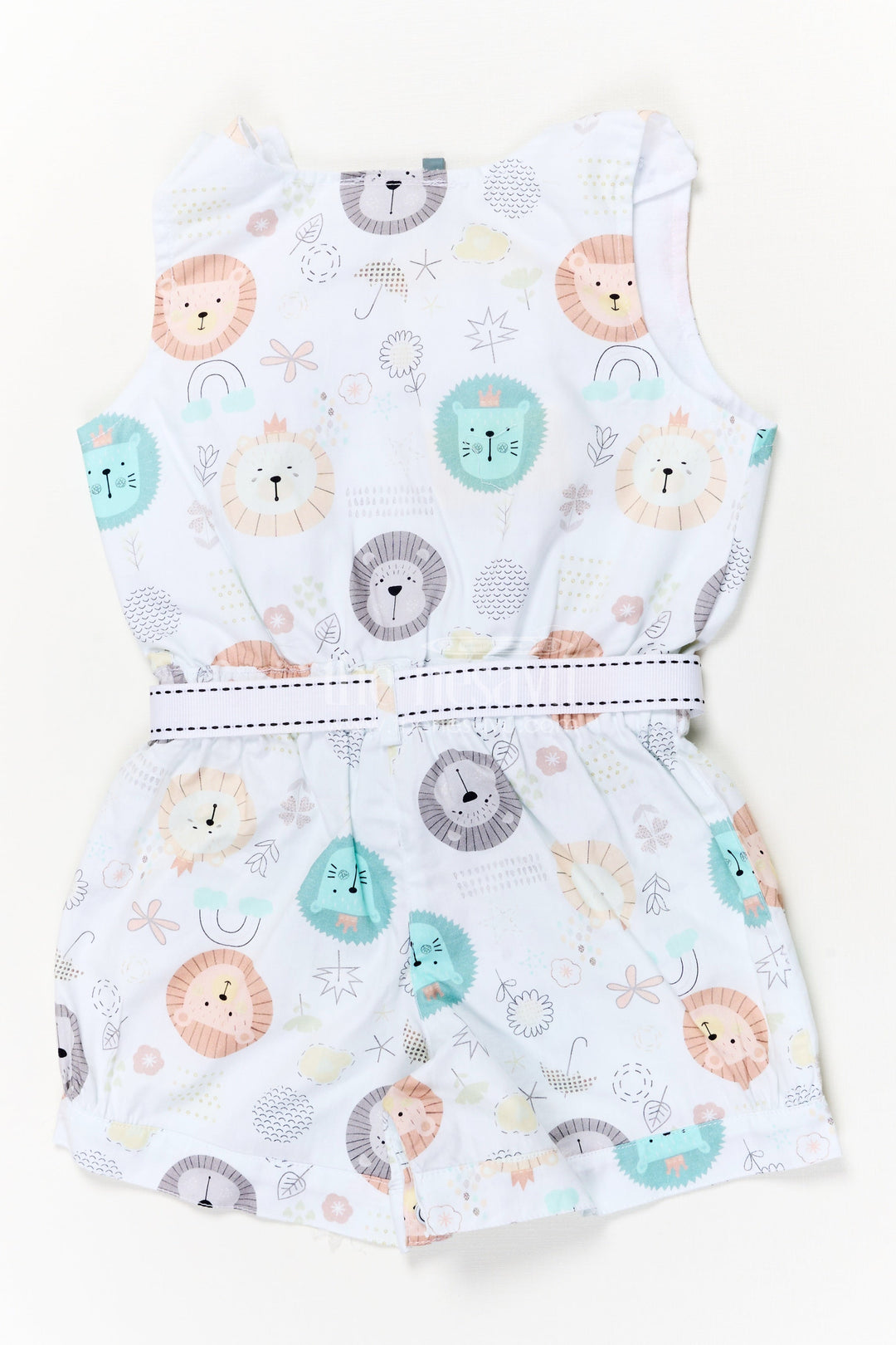 The Nesavu Baby Rompers/Onesies Animal Print Cotton Romper for Baby Boys and Girls Nesavu Nesavu unisex baby romper with animal print and toy detail – perfect for playtime and travel