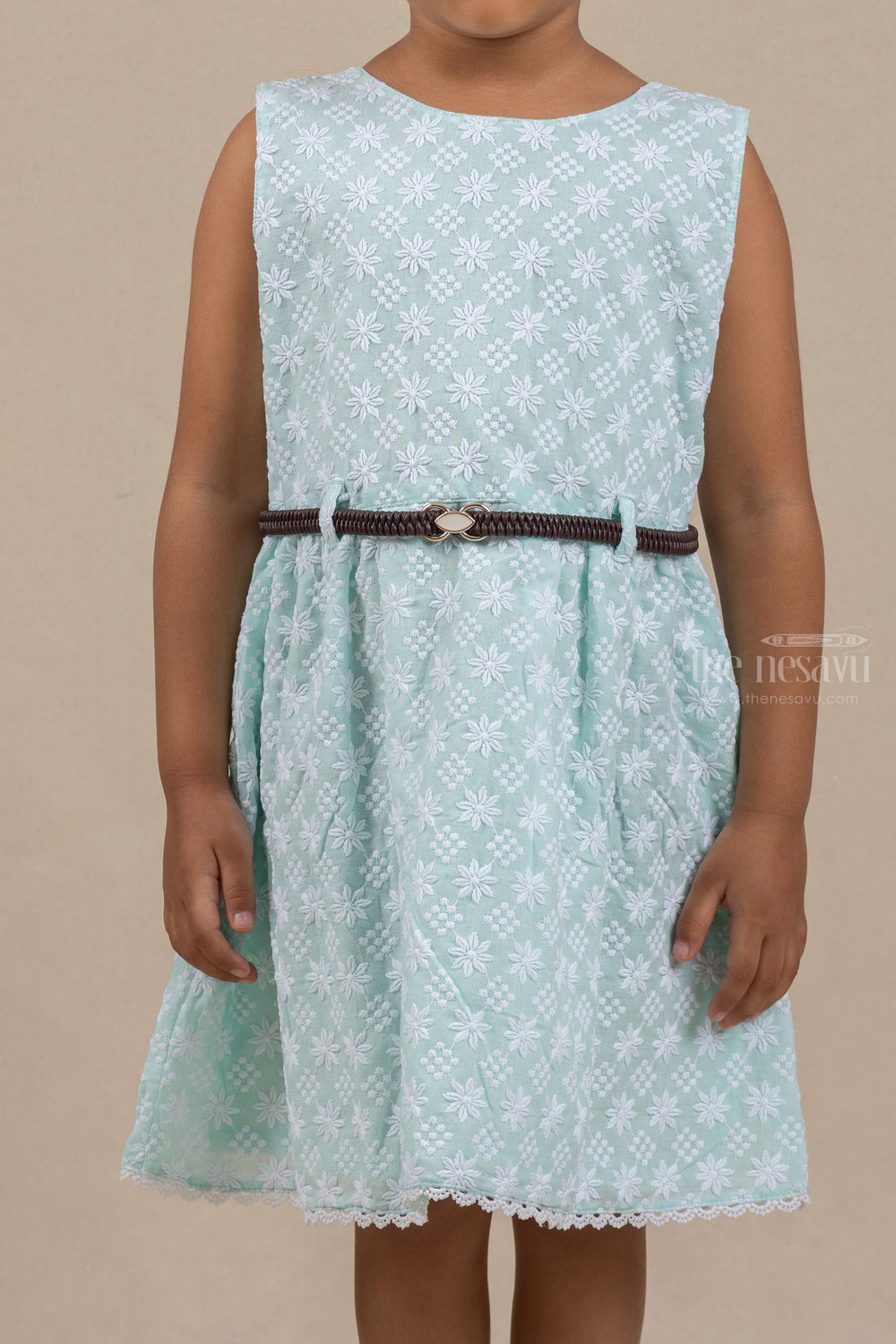 The Nesavu Baby Frock / Jhabla Attractive Floral Embroidered Green Casual Frock For Baby Girls psr silks Nesavu
