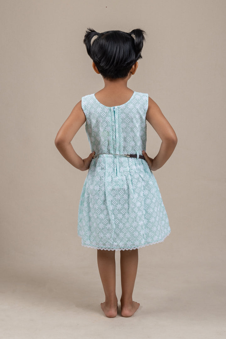 The Nesavu Baby Frock / Jhabla Attractive Floral Embroidered Green Casual Frock For Baby Girls psr silks Nesavu