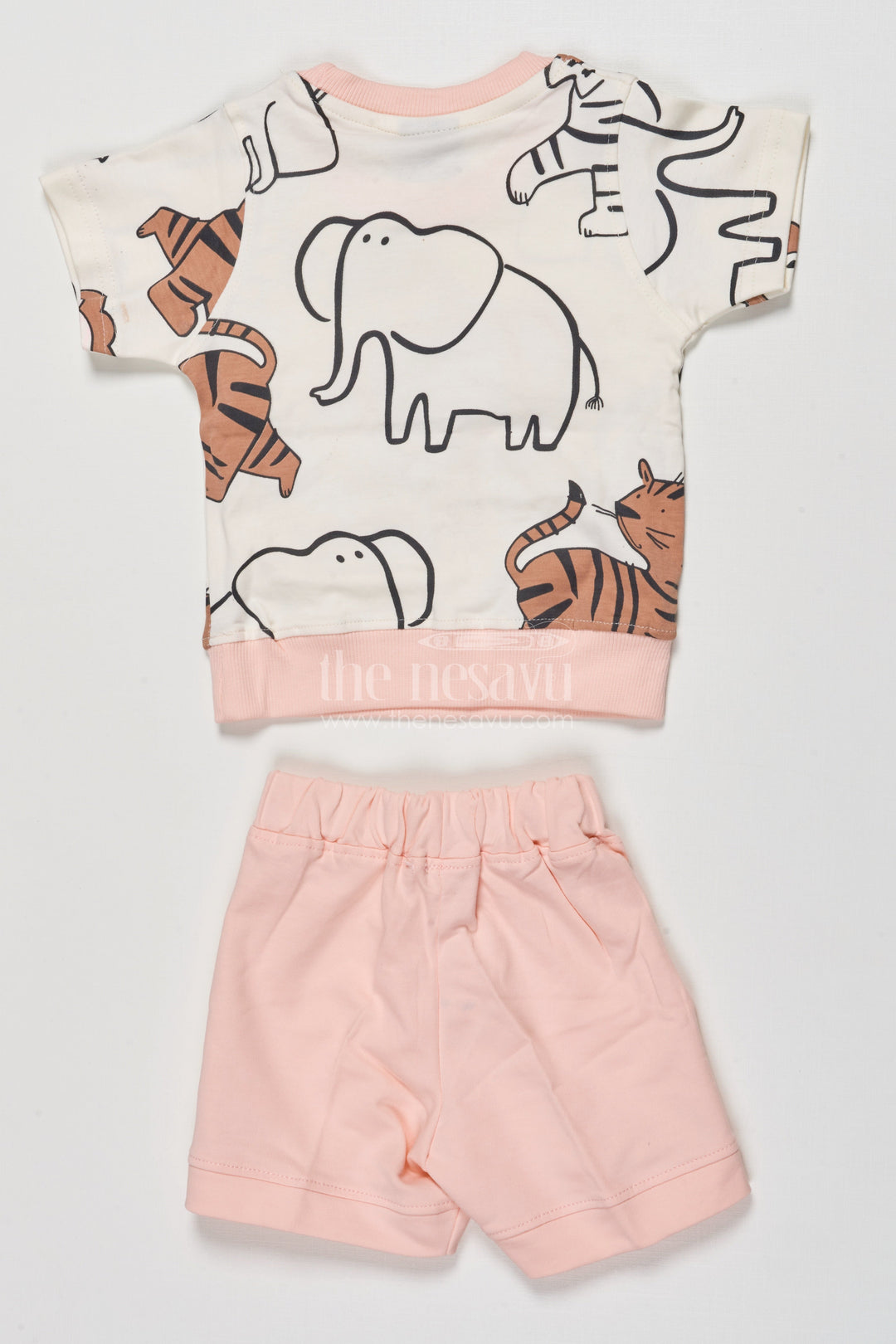 The Nesavu Boys Casual Set Baby Boy Cotton Casual Set with Playful Prints for Warm Weather Nesavu Nesavu baby boy cotton printed top shorts set summer comfort casual outings