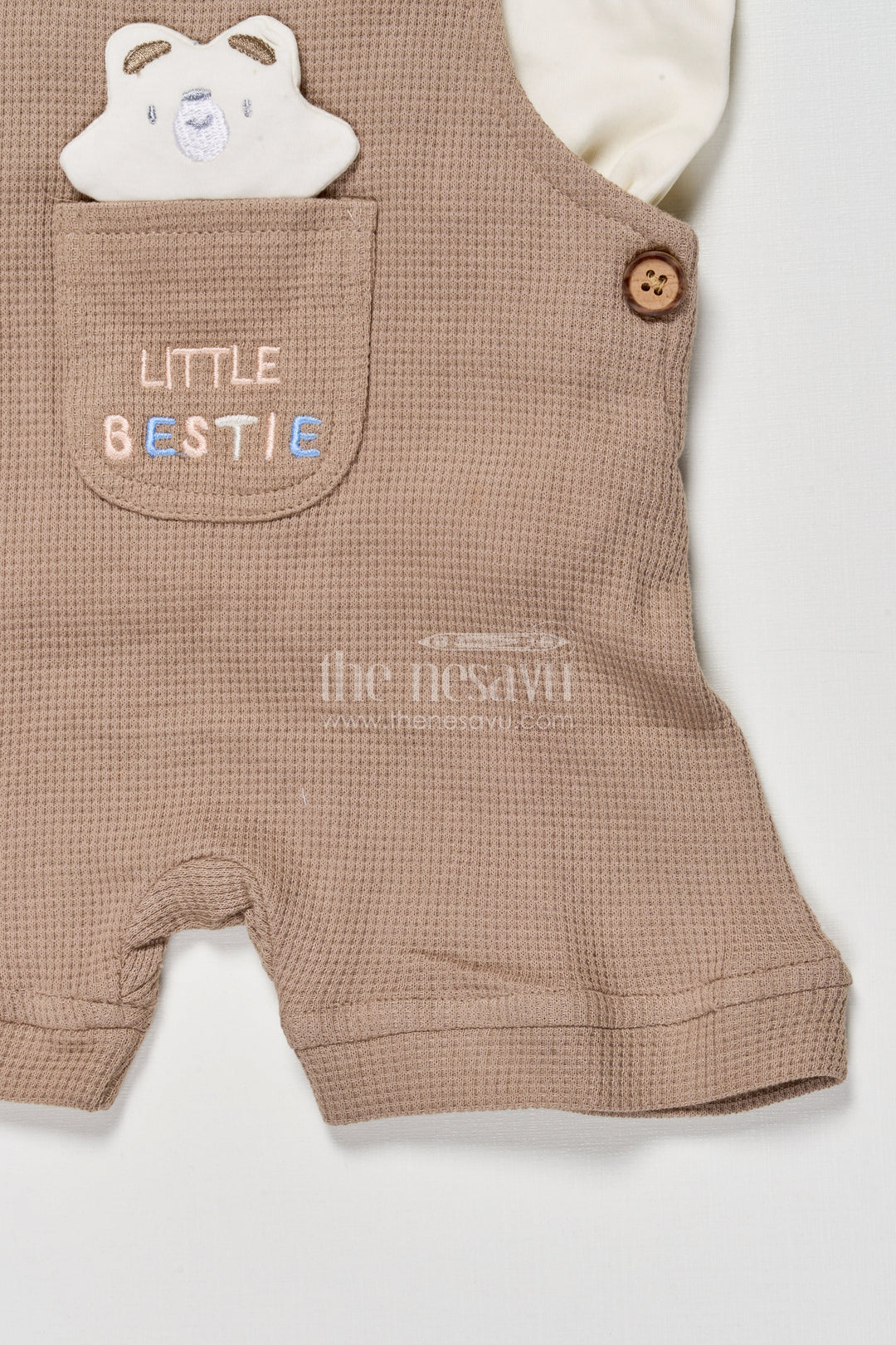 The Nesavu Baby Dungarees Baby Boy Cotton Dungaree Outfit for Casual Comfort and Cute Style Nesavu Nesavu baby boy cotton dungaree tee set casual days toddler comfort