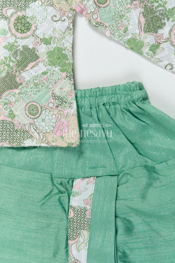 The Nesavu Boys Dothi Set Baby Boy Dhoti Kurta Set for Traditional Events and Family Functions Nesavu Nesavu baby boy dhoti kurta set for weddings and traditional functions with digital print