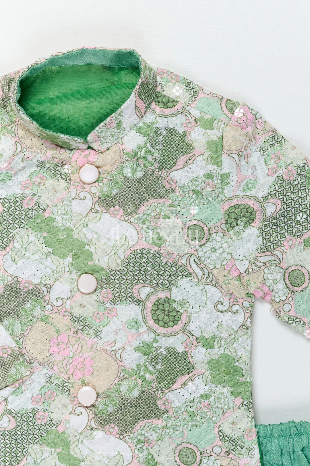 The Nesavu Boys Dothi Set Baby Boy Dhoti Kurta Set for Traditional Events and Family Functions Nesavu Nesavu baby boy dhoti kurta set for weddings and traditional functions with digital print